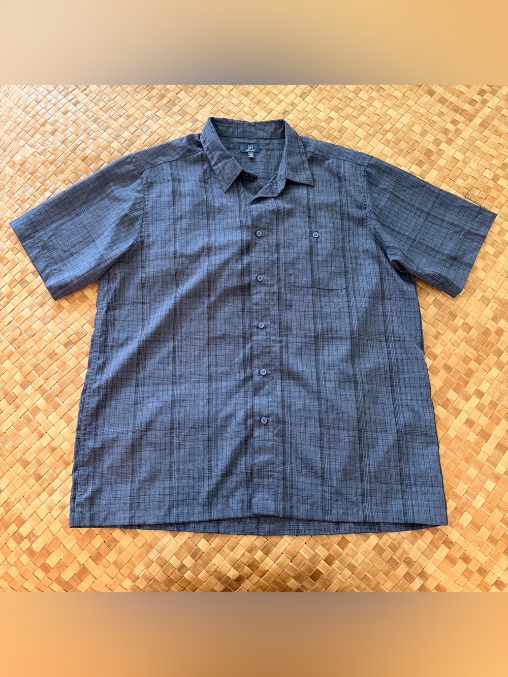 George Men’s XL Blue Plaid Short Sleeve Button Down Shirt